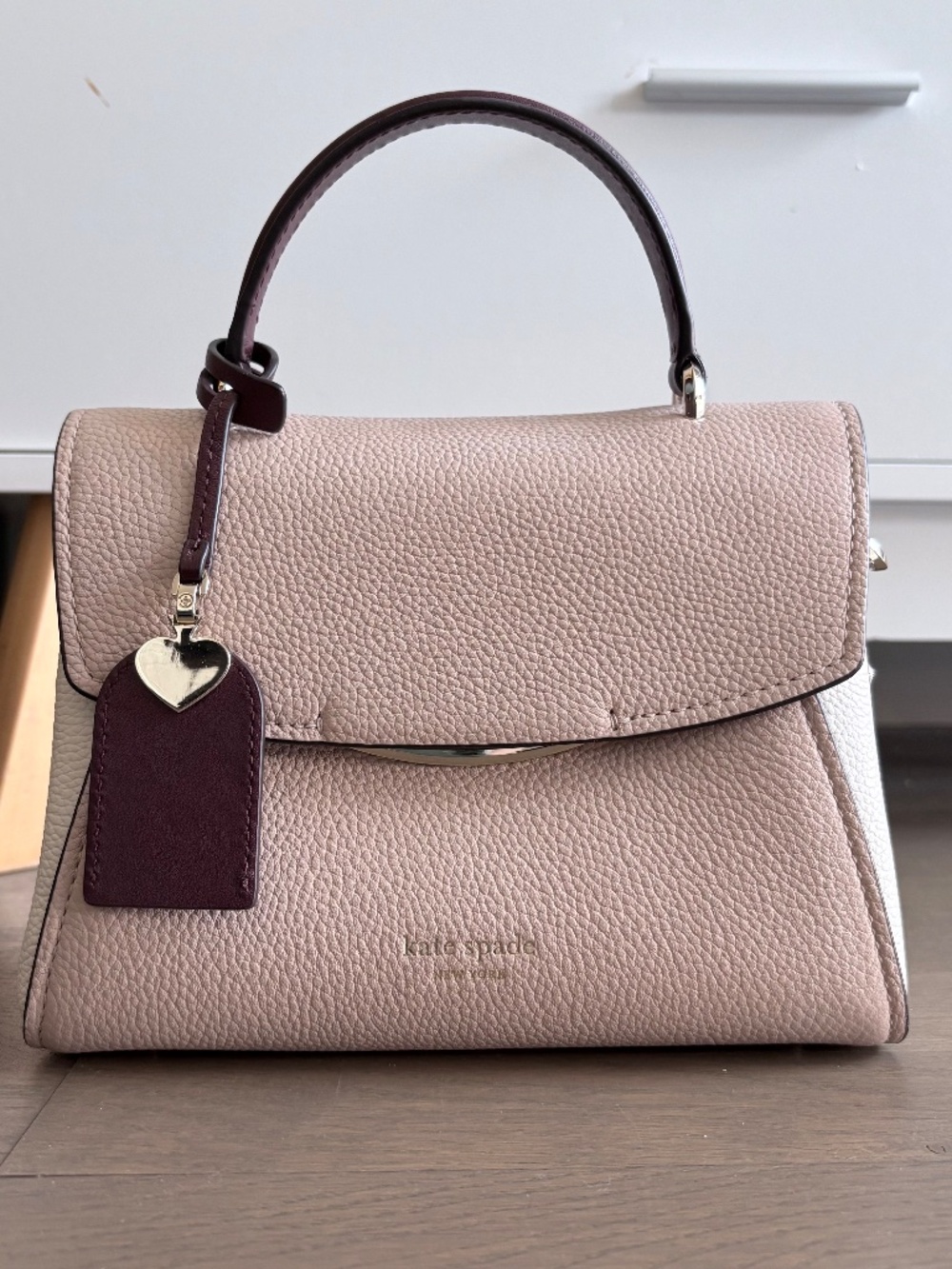 Kate Spade ♠️ Grace Small Top-Handle Satchel in Blush Multi - Picture 5 of 13